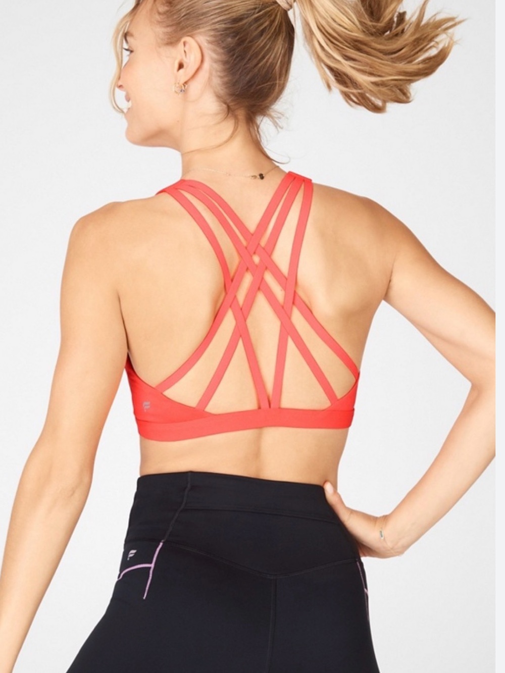 Fabletics Coral Strappy Crisscross Sports Bra